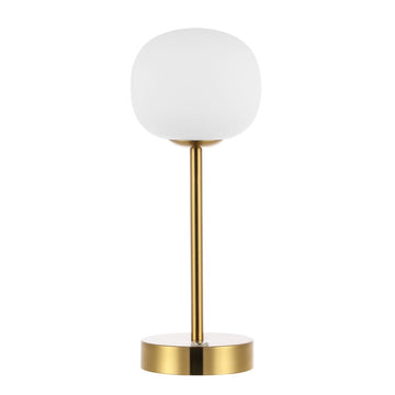 Natalia 12.25" Modern Minimalist Iron Rechargeable Integrated LED Table Lamp - JONATHAN Y